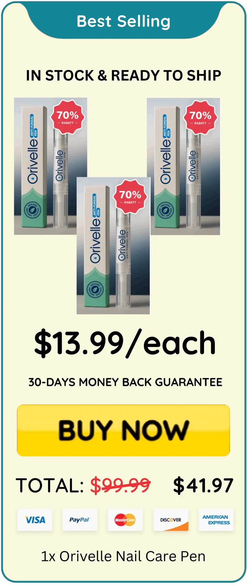 Oriveille Nail Fungus Pen offer price – Oriveille